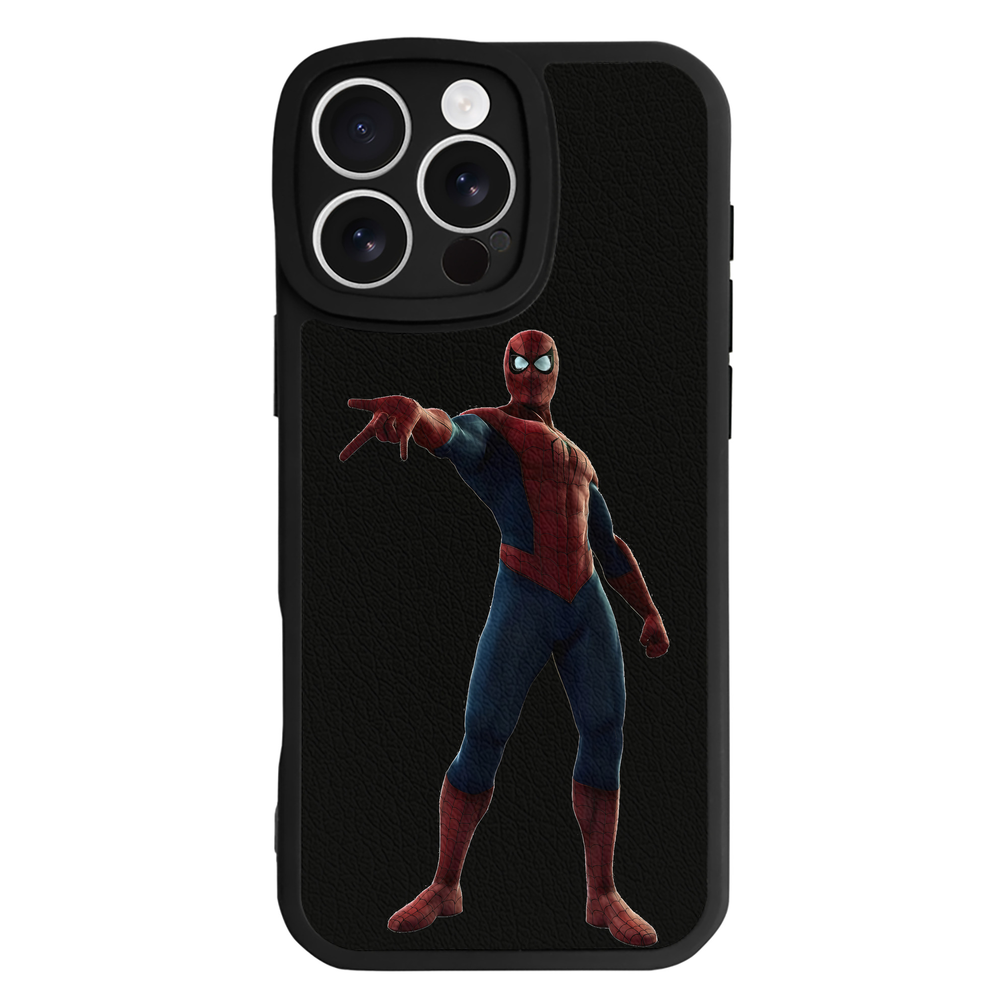 Spider Man スパイダーマン 【iPhone 16シリーズ対応】シリコンスマホケース（レザー調） 材質：シリコン